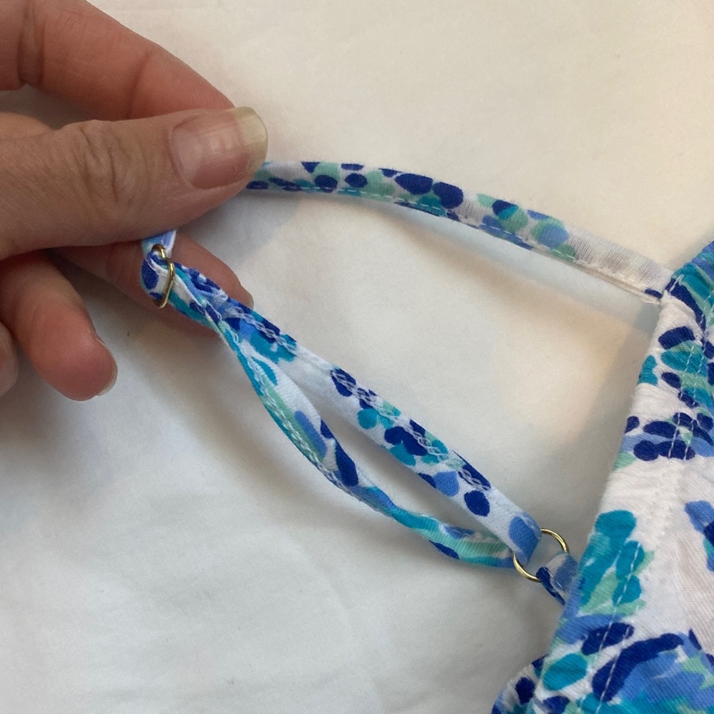 Lilly Pulitzer Blue & Aqua Floral Girls Romper - Picture 3 of 9